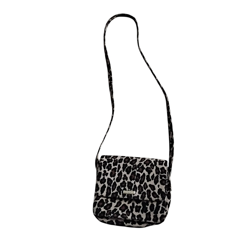 Nine West Leopard Print Crossbody Bag Tan Black Animal Print Flap Purse